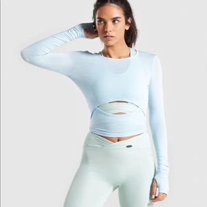 GymShark Poise Long Sleeve Crop Top